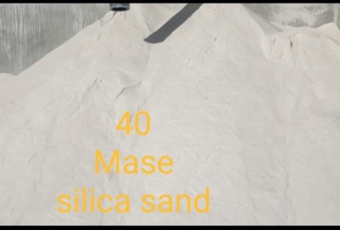 40 mesh silica sand stockpile ready for shipment
