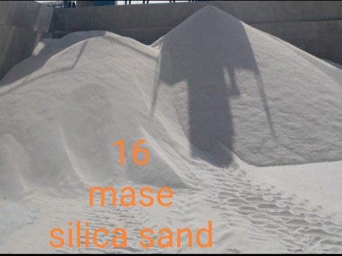16 mesh silica sand mountain at processing yard