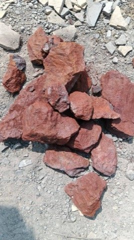 High-grade hematite iron ore sample lumps