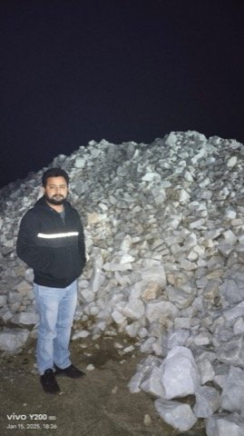 Alham Exim team member at mineral stockyard