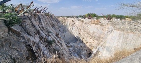 Open-cast quarry panorama