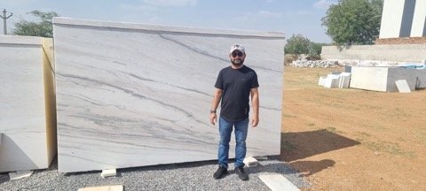 Quality walk-through at stone and mineral yard